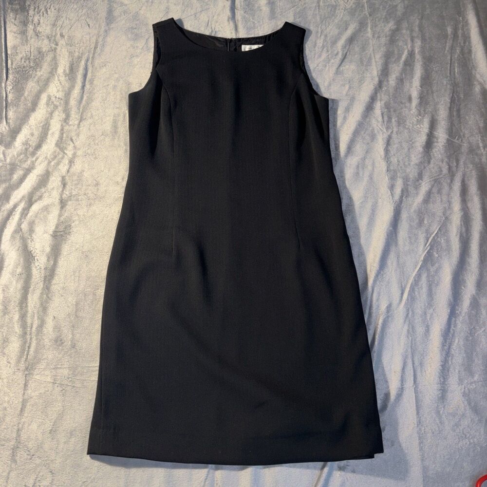 Garfield & Marks Women's Black Sleeveless Sheath Dress Zip Back Size 6